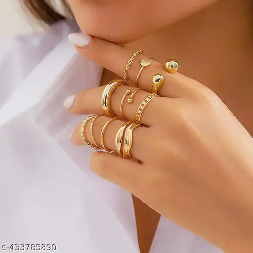 Set of 10 Midi Finger Rings