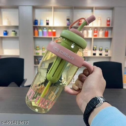 1200ml Large Capacity Water Bottle with Straw