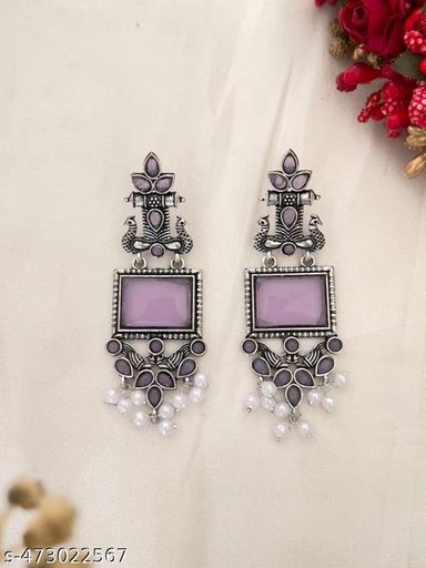 Silver Look Like Oxidised Earrings
