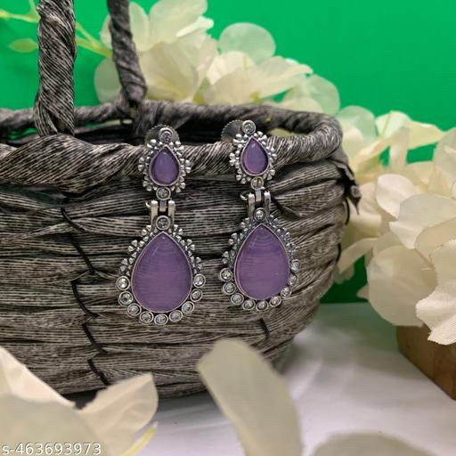 Earring Oxidized Silver Plated Earrings