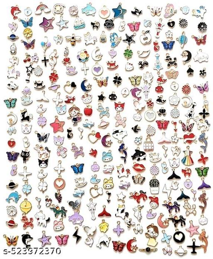 16 pcs Mixed Assorted Gold Plated Enamel Pendants
